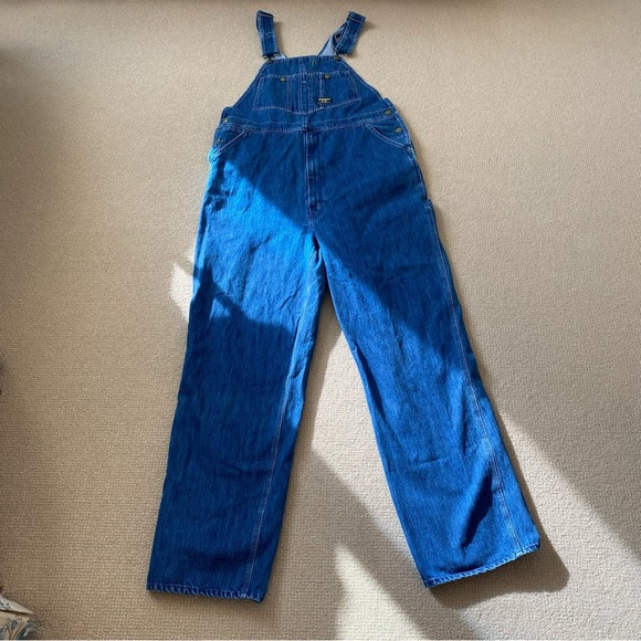 OshKosh Vestback Denim Overalls W38 L34 - Picture 1 of 13